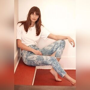 Current / Elliot The Stiletto Palm Leaf Print Slim Jeans in Wily Size 25